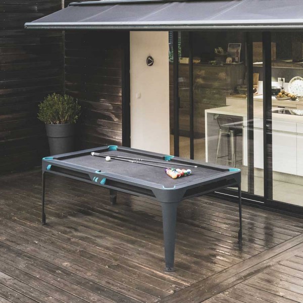 Biljard Hyphen črne barve z light grey podlogo