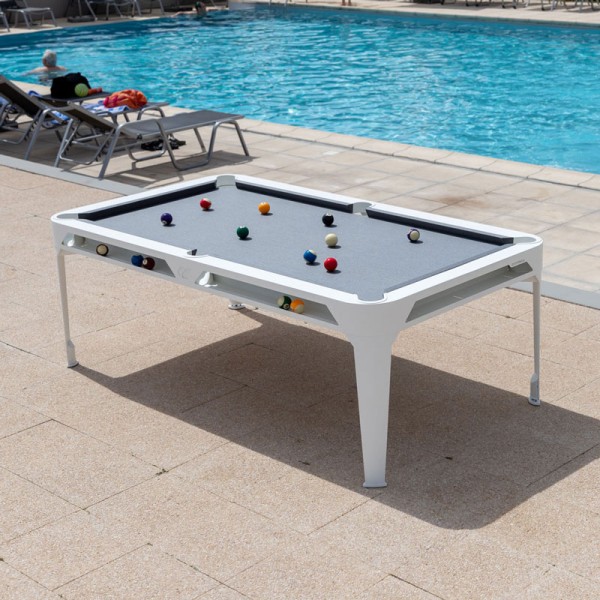 Biljard Hyphen bele barve z light grey podlogo