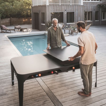 Biljard Hyphen črne barve z dark grey podlogo