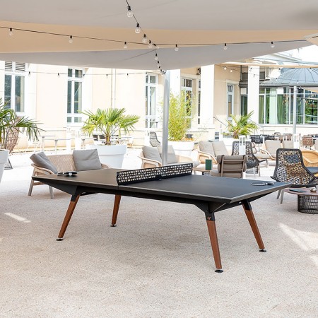 Namizno teniška zunanja miza Cornilleau Play-style Black s črtami - dobava 4 tedne