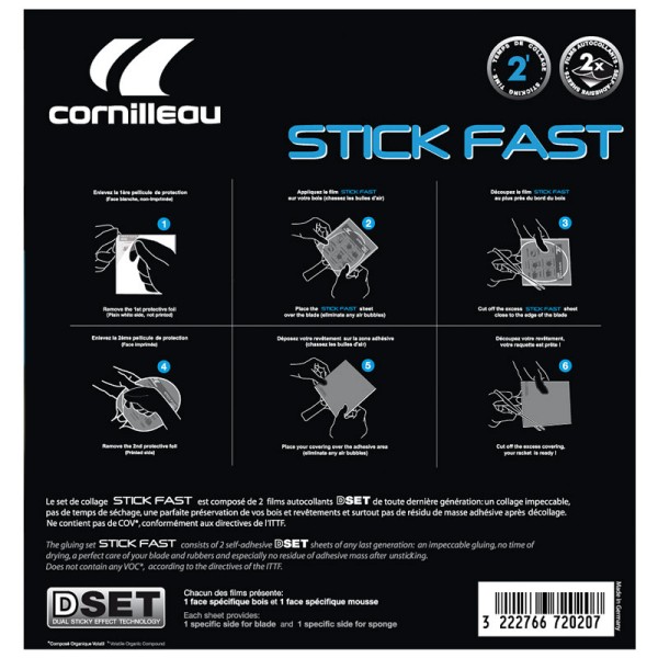 Cornilleau Stick fast 2' samolepljivi foliji